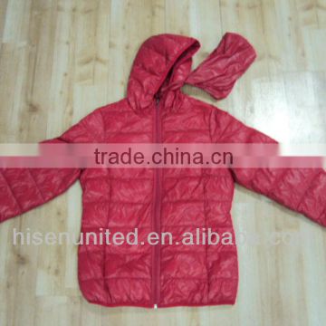 Womens 100% Nylon Ultra Thin Foldable Down Jacket