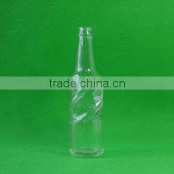 Argopackaging 330ml fancy decorated glass beer bottle