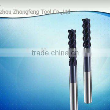 Tungsten carbide 4F long flute square end mills