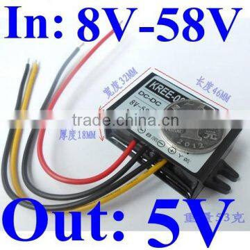 dc 48v voltage regulator 58v 36v 48v 24v 28v 32v to 5v 2A dc buck converter power transformer for Solar ,bus ,led screen