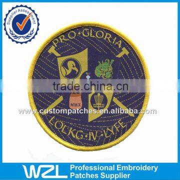 Embroidery Woven logo chest patches, Chest embroidery patch woven tags