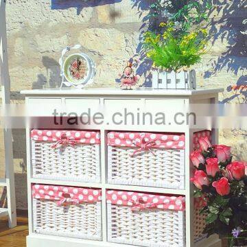 Cheap French White Wood Small Nightstands Table photo-5