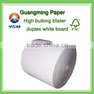 Jumbo roll blister paper/High bulking blister duplex white board