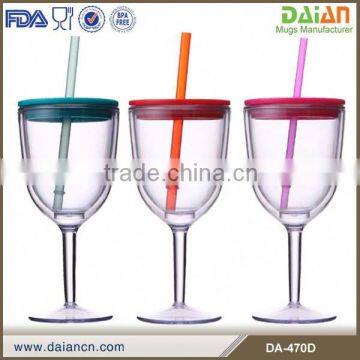 2014 newest 10 oz plastic insulated wine tumbler