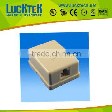 Telephone jack box,6P2C/6P4C/6P6C MODULAR SURFACE JACK