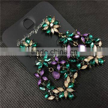 Luxury Water Drop Crystal Flower Stud Earrings Fashion Women Party Jewelry photo-3