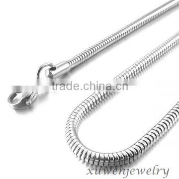 custom various size round snake shape 304 stainless steel chain