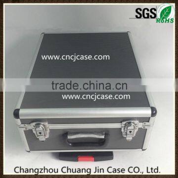 Gray ABS aluminum trolley case with line Fabric with 6 years production experience