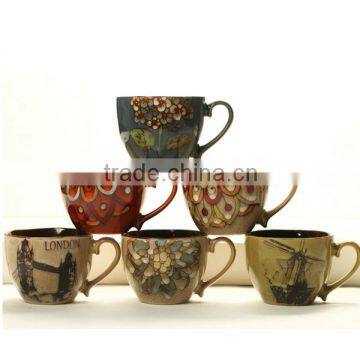 handpainted japanese stoneware mug