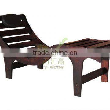 New design 2016 spa furniture wooden lazy chair & lazy sofa chair & common sun chair, beach chair sls-002#