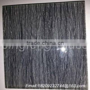 Furniture glass, silk cloth laminated glass as decoration and safety