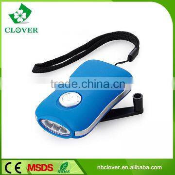 Cheap Price ABS 3 LED Hand Crank Emergency Dynamo Flashlight For Lighting photo-2