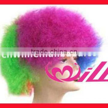 Hair Wig Synthetic Football Fan Wigs Afro Wave Wigs 120g Hair Wig