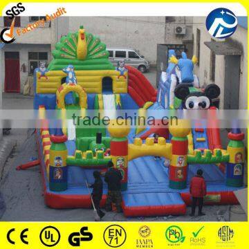 fun city jurassic dinosaur park giant inflatable bouncer,fun jumps for sale 0.55mm pvc,inflatable playland