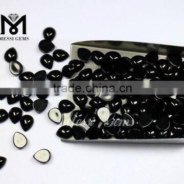 Best Quality Black Pear Cabochon Flat Glass Gems