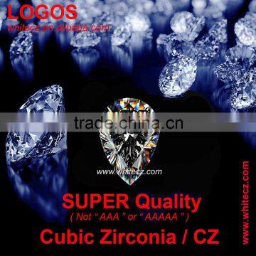 SUPER QUALITY CUBIC ZIRCONIA HAND CUT WHITE CZ, CZ STONES PEAR SHAPE SYNTHETIC DIAMOND LOOSE GEMSTONE ( NOT MACHINE CUT CZ )