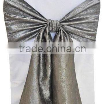 Silver Crinkle taffeta fabric Sashes