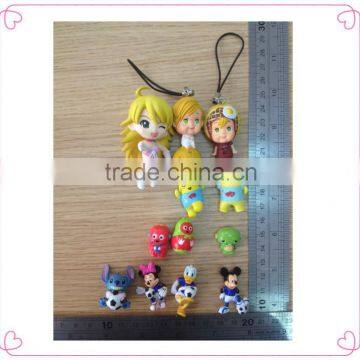 Key chain PVC small plastic miniature cute figure toy manufacture anime movies 3D action figurine OEM&ODM Custome cartoon Figure