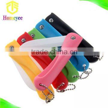 Wholesale folding bag ceramic fruit knife, OEM color