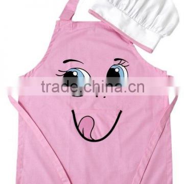 stylish china supplier printed cotton kitchen apron chef uniform in high quality