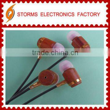 Environmental stereo jack wood high quality metal earbud&earpiece