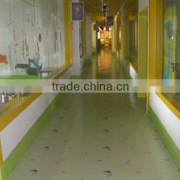 vinyl flooring used for kindergarten with cartoon design ,anti-slip and vibration resistance