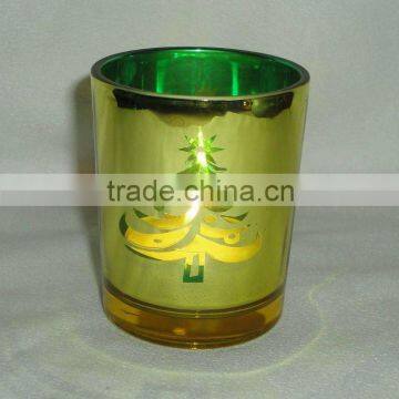 Christmas Deer Tealight Glass Candle Holder