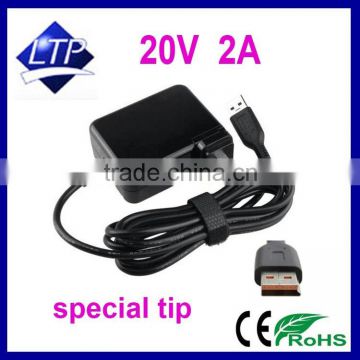 Good price for yoga3 13 yoga500 yoga700 adapter 20V 2A Laptop Adapter for Lenovo/IBM laptop charger 40w power supply