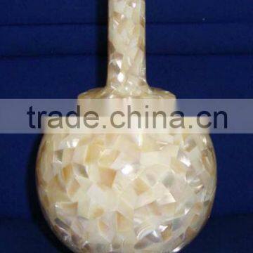 White Mother Of Pearl Home Decorative Flower Vase