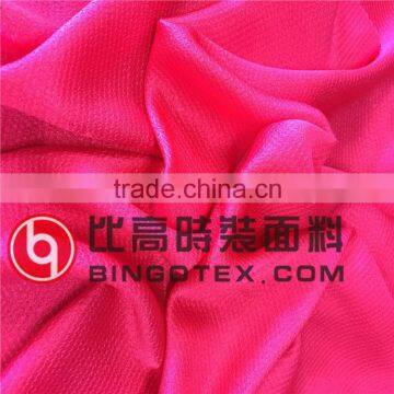 Bubbles on Red Satin Fabric for Dress Lining photo-3