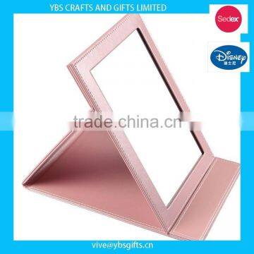 PU Wrapped Foldable Table Mirror