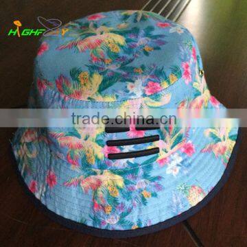 Fashion and high quality custom sublimation bucket hat floral bucket hat