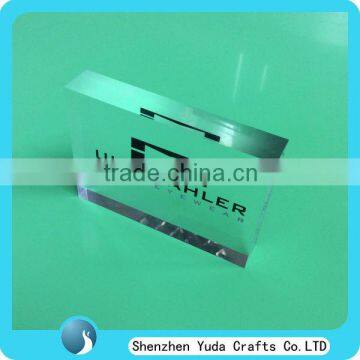 Promotional Acrylic Brand Block Clear Note Block Lucite Custom Logo Block