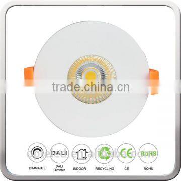 9W COB aluminum new construction led recessed lighting 70mm with Anti-glare function