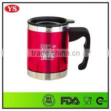 Desk travel mug with handle