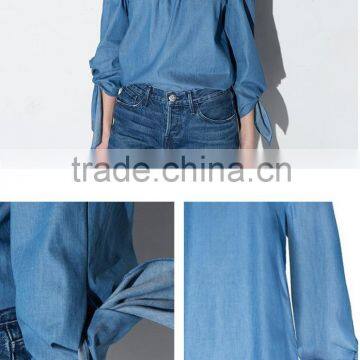 Women's Off The Shoulder Pleated Long Sleeve Loose Blouse photo-6