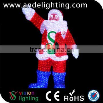 Wholesale factory price 3D motif light led Santa claus sculpture light for Christmas decoration