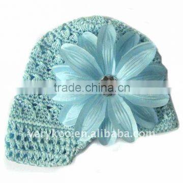 Baby Crochet Kufi Hats With a Tropical Lily Flower FCK-118640440-C