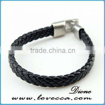 Gentle Mens leather bracelet Stainless Steel Wholesale