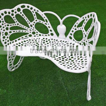 hot sell outdoor garden butterfly style aluminum double-seat chairs