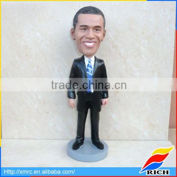 Resin hand printing Obama cartoon bobbing head dolls for sale