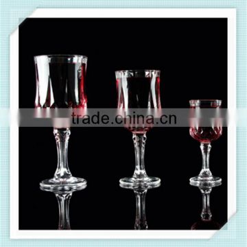 2016 wholesale embossed wine glass promotional good quality crystal wine glass engrave glass wine cup for sale