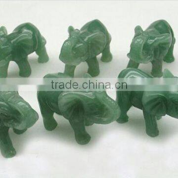 Green Aventurine Carved Elephant