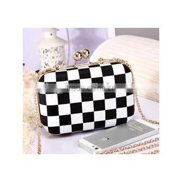 Black White Gum party evening bag high grade PU leather evening bag