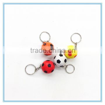 Promotional colorful pu football ball keychain