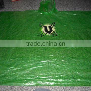 Green Plain Color PE Poncho