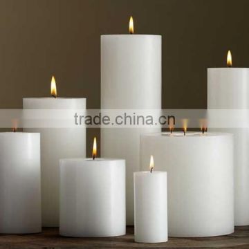 white pillar candles