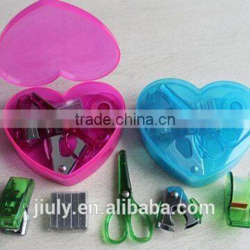 scissor tape and stapler set heart shape stationery set for kids