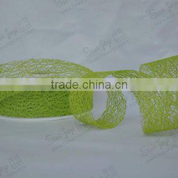 Cheap decorative poly mesh ribbon