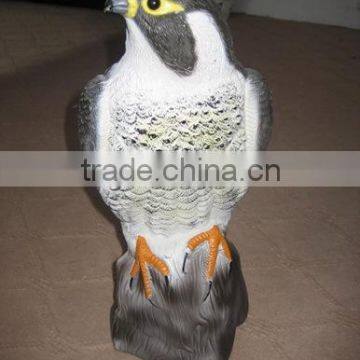 Plastic blowing falcon decoy